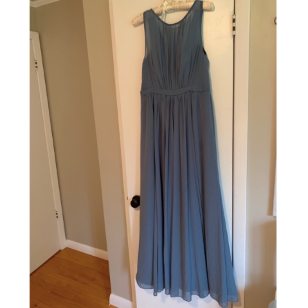 Bill Levkoff Chiffon Gown in Slate Style 1221